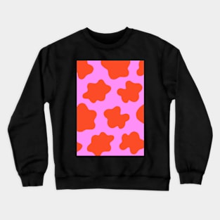 Cow Print Pink & Red Crewneck Sweatshirt